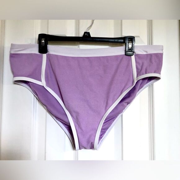 KONA SOL - NWT - L Sz 2X Terry-Textured High Waist, High Leg Bikini Bottoms - Picture 12 of 15